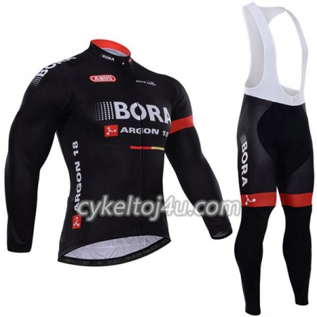 Cykeltrøje Langærmet + Bib Cykelbukser 2017 Bora-Hansgrohe N003